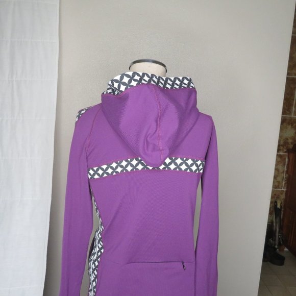 Women's One Tooth Full Zip Hoodie with Pockets and Thumb Holes Size S/P - Picture 6 of 8